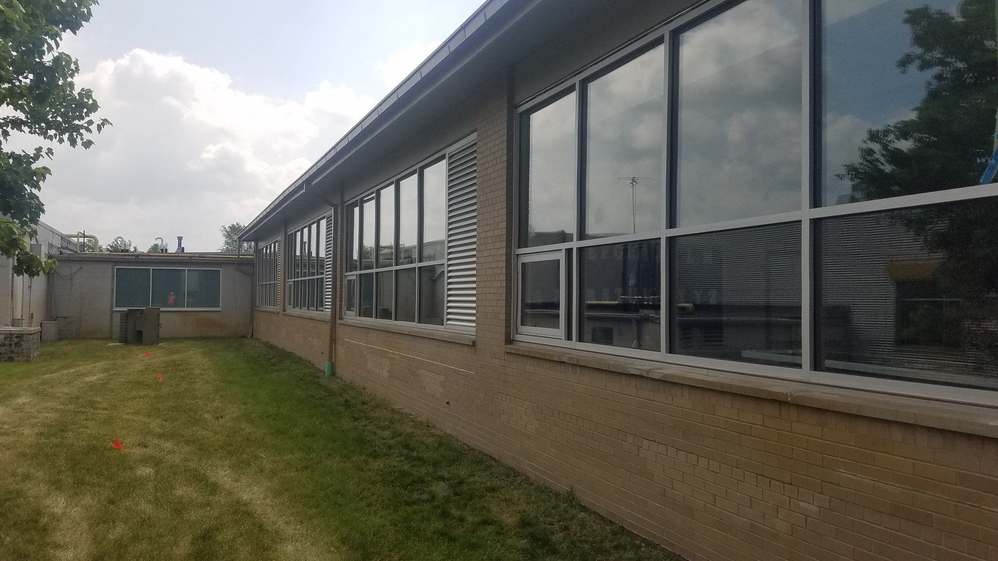 View of new windows at Davisburg Elementary