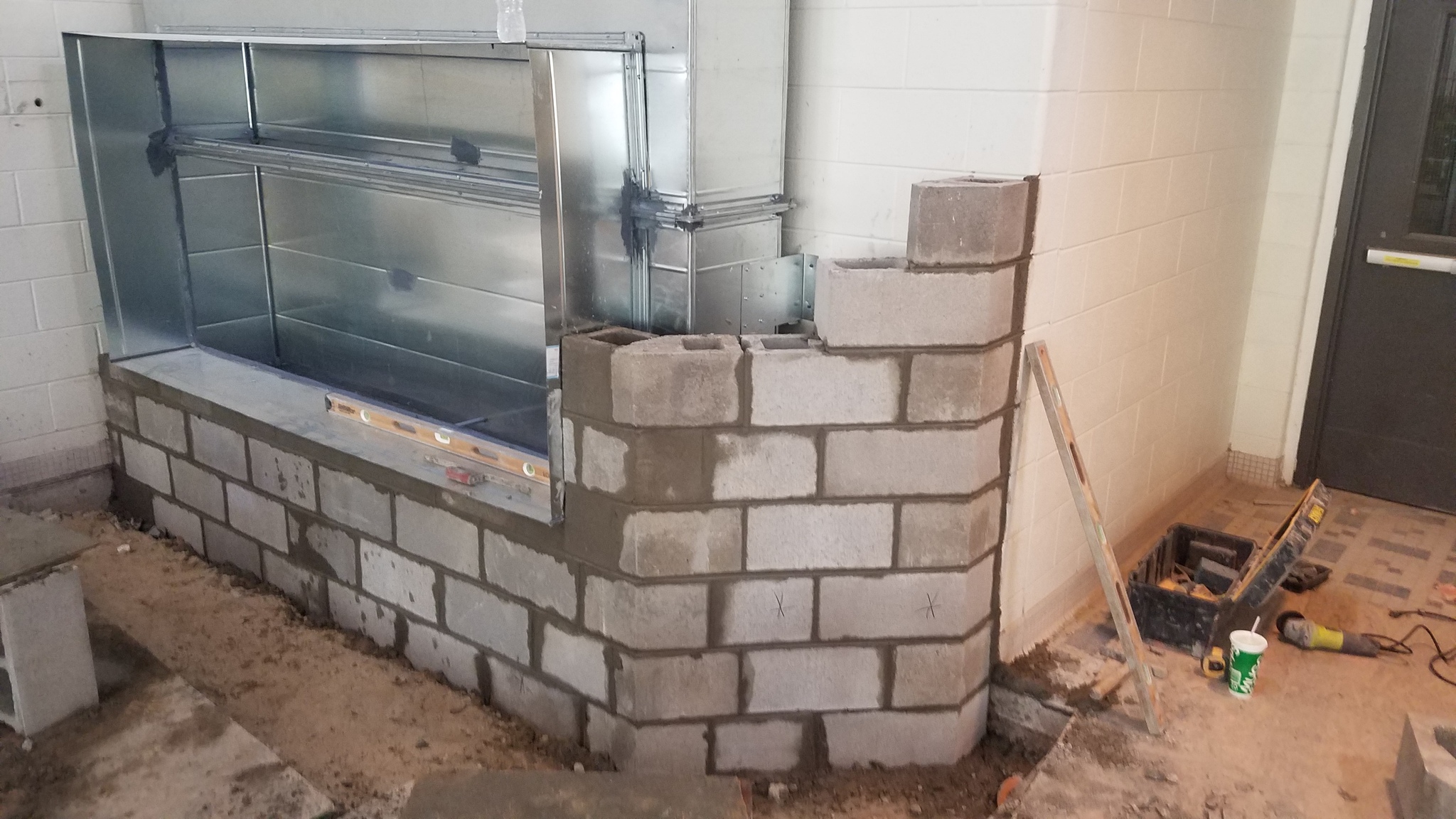 Construction around wall unit