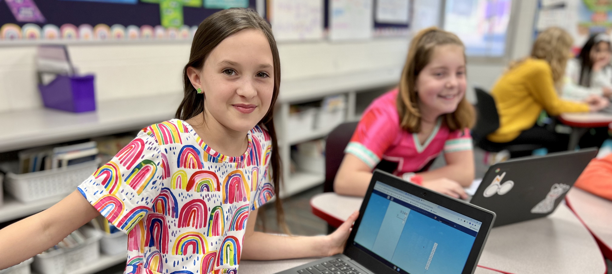Female student with computer