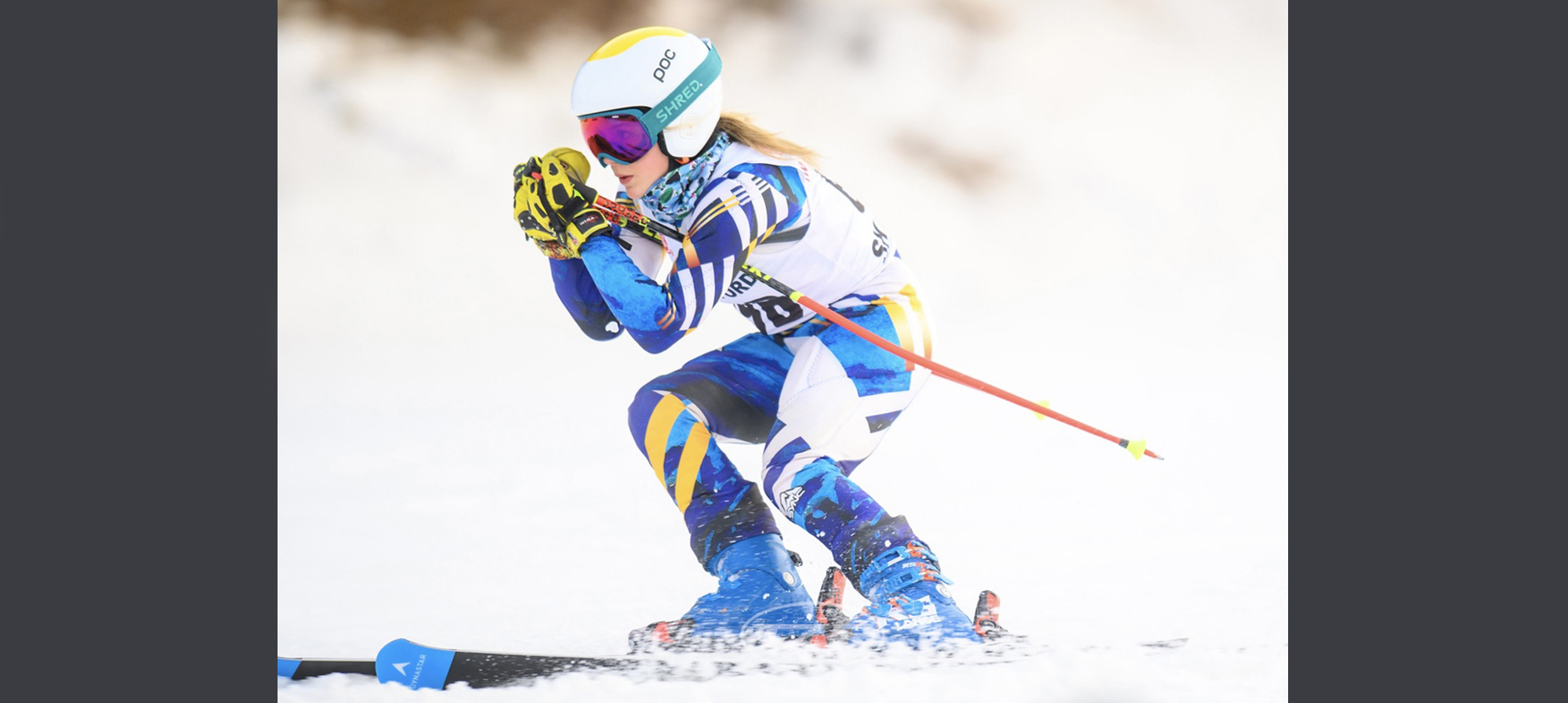Female Student Skiing