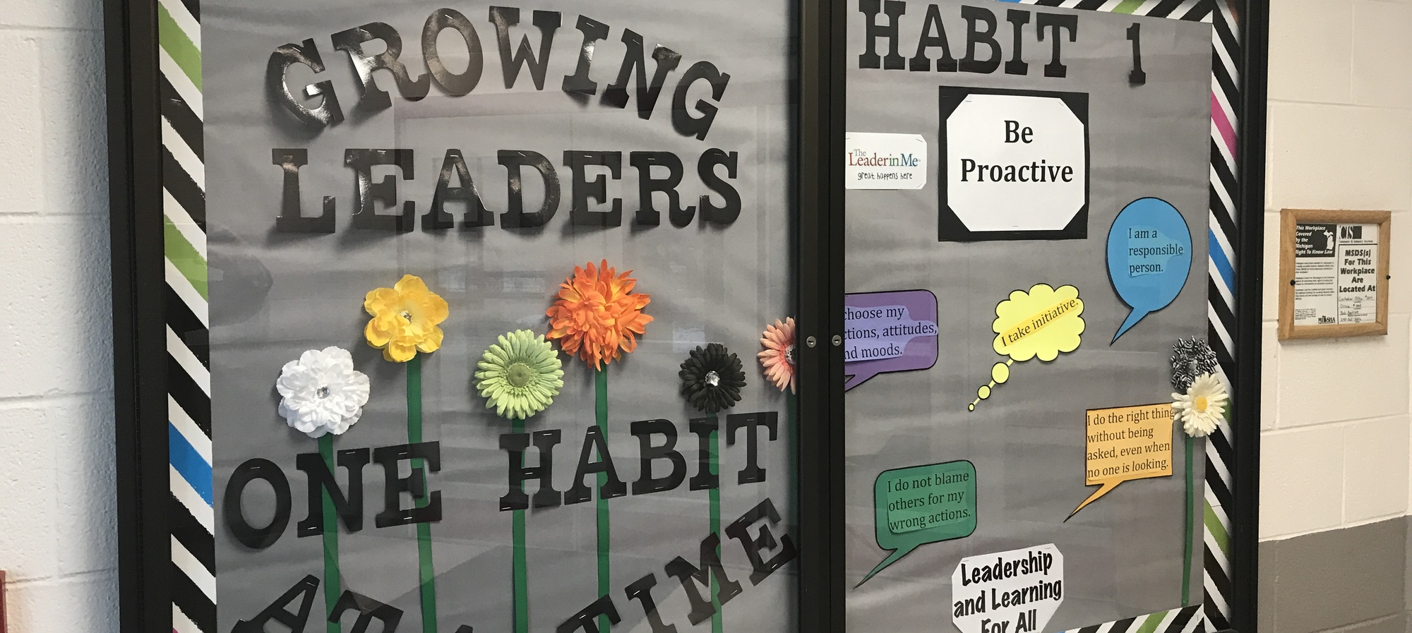 Habit 1 bulletin board