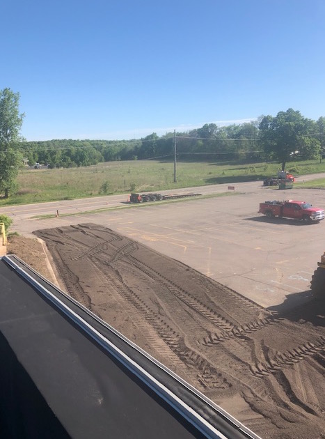 Davisburg parking lot construction