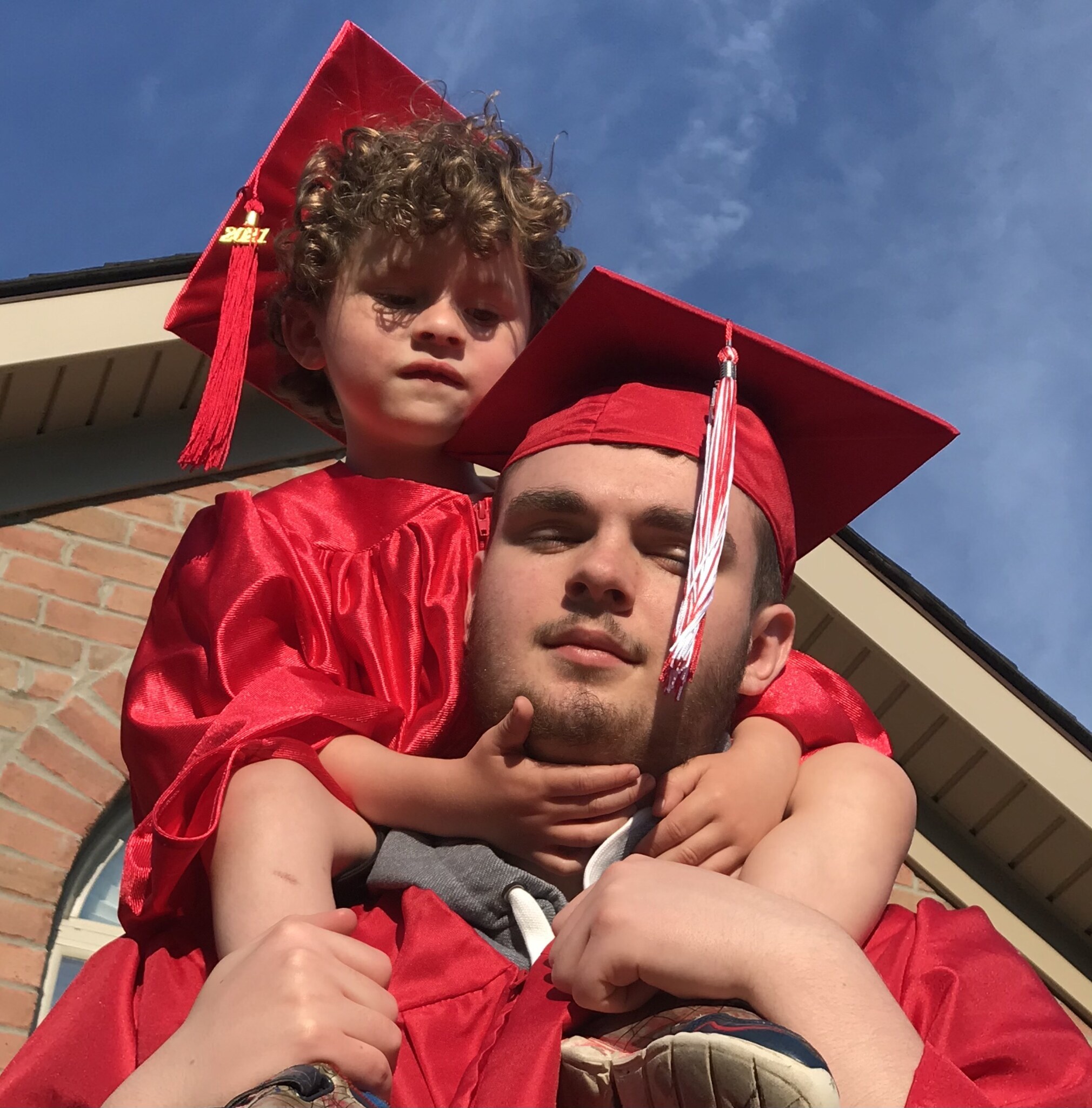 HHS Senior Graduate with his nephew