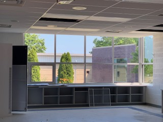 View of new windows from the inside
