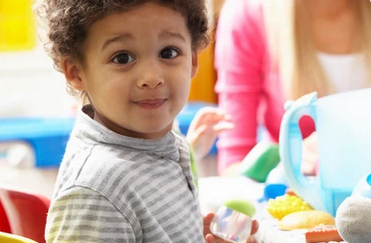 3 year old Little boy in classroom