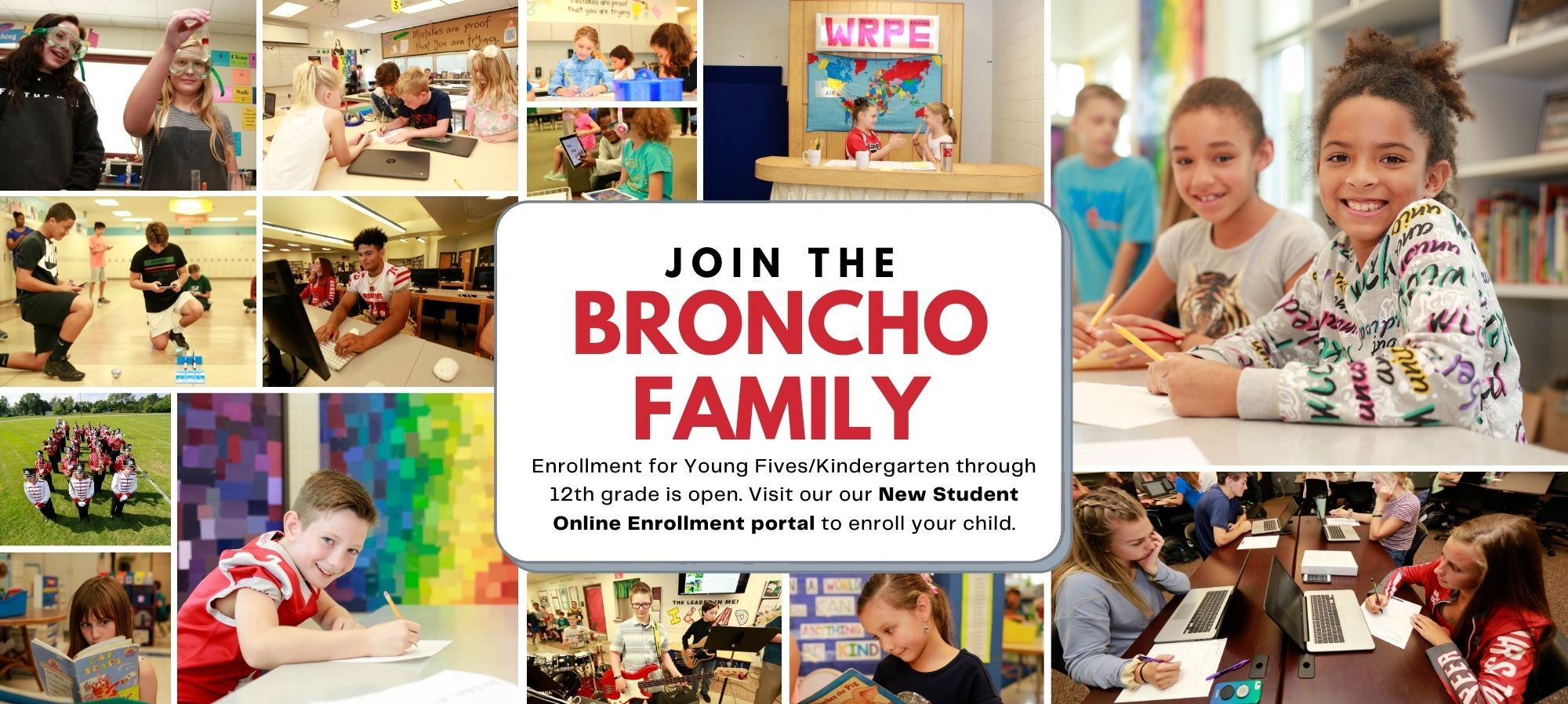 Join the broncho family - images of students