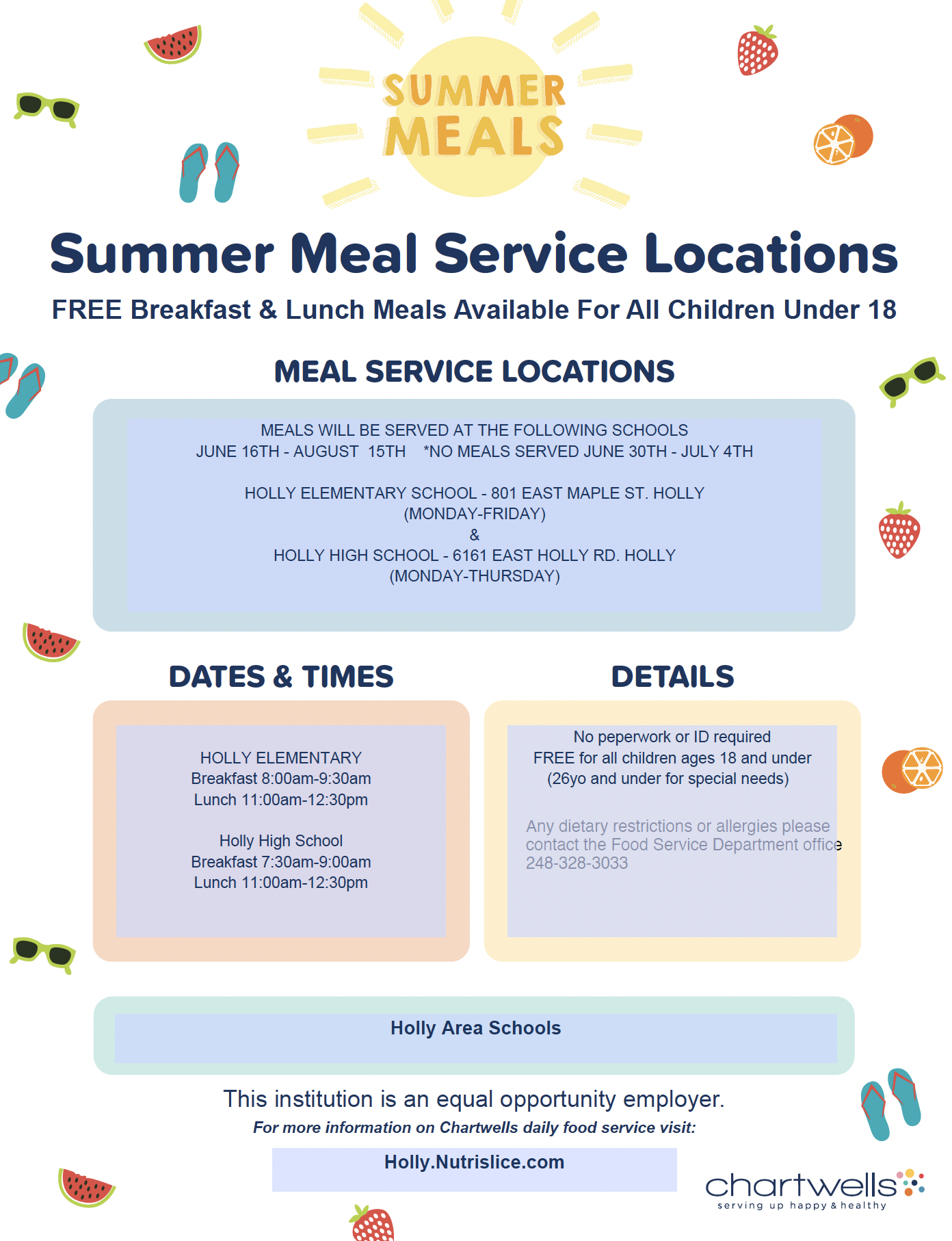 Summer Meal Service Flyer image 2025-2