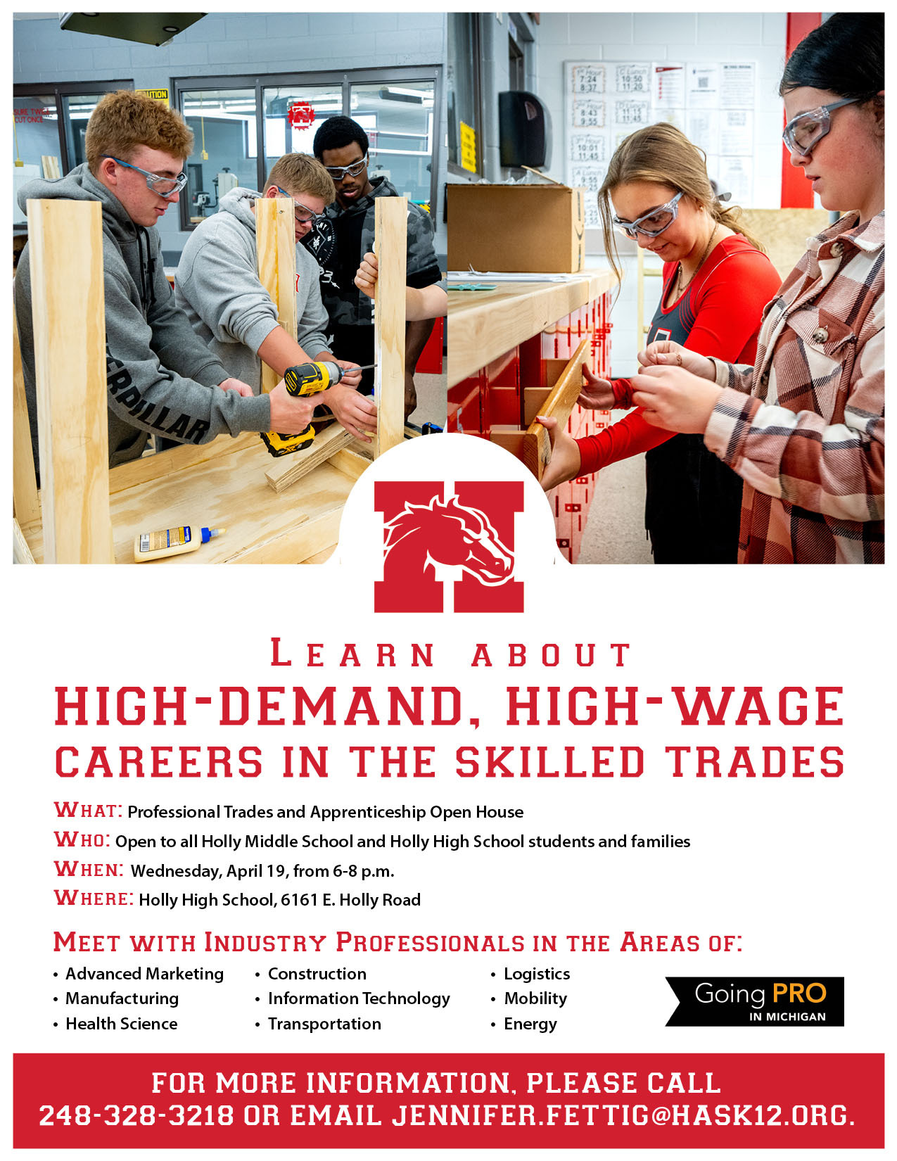 2023 Professional Trades and Apprenticeship Open House Flyer Image
