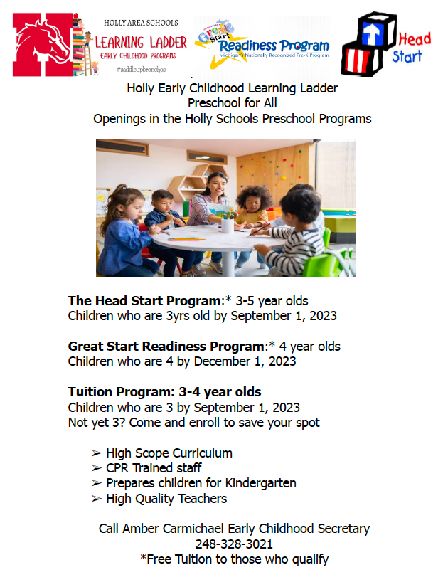 23-24 Learning Ladder Enrollment flyer image