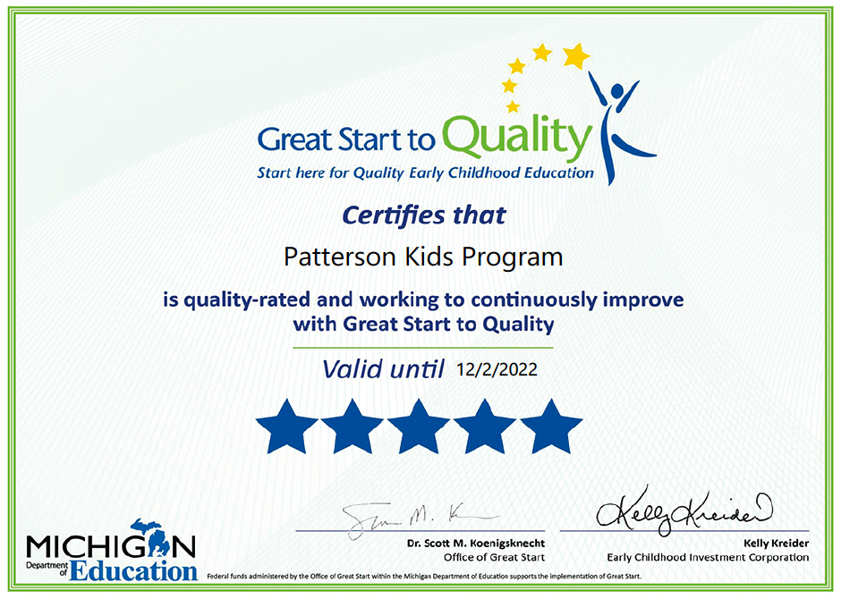 Great Start to Quality Patterson 5 Star Rating