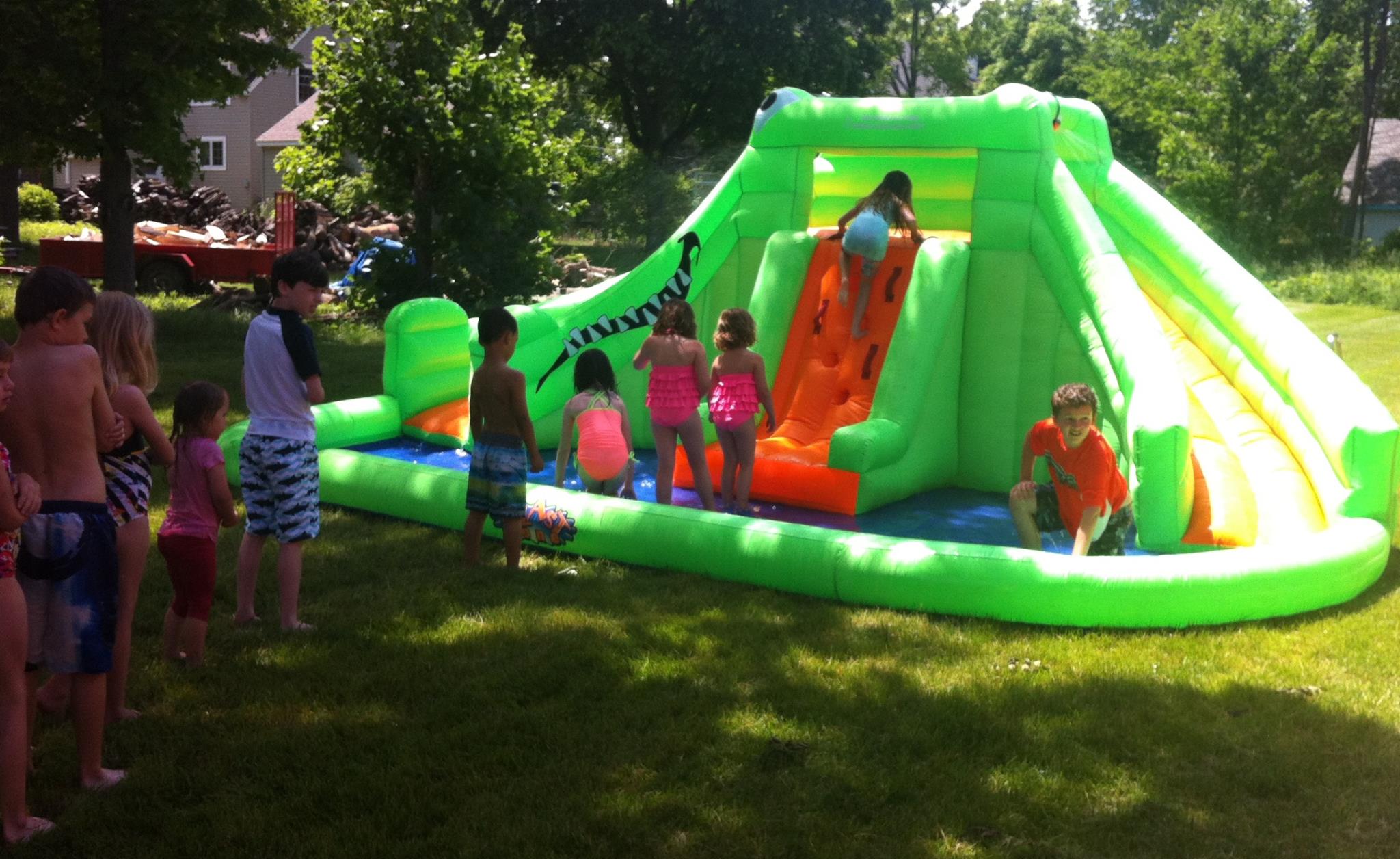 Holly Summer KIDS on a waterslide