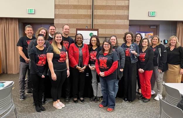 Members of the Holly Area Schools Career Readiness Team pose at the 2024 Oakland Career Readiness Conference.