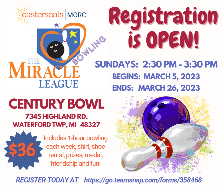 Miracle League Bowling Image 3-5-23 to 3-26-23